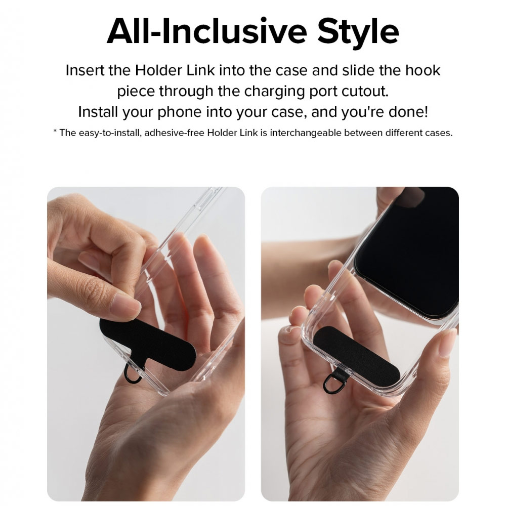 Picture of Ringke Shoulder Strap Holder Link for Phone case (Black White)