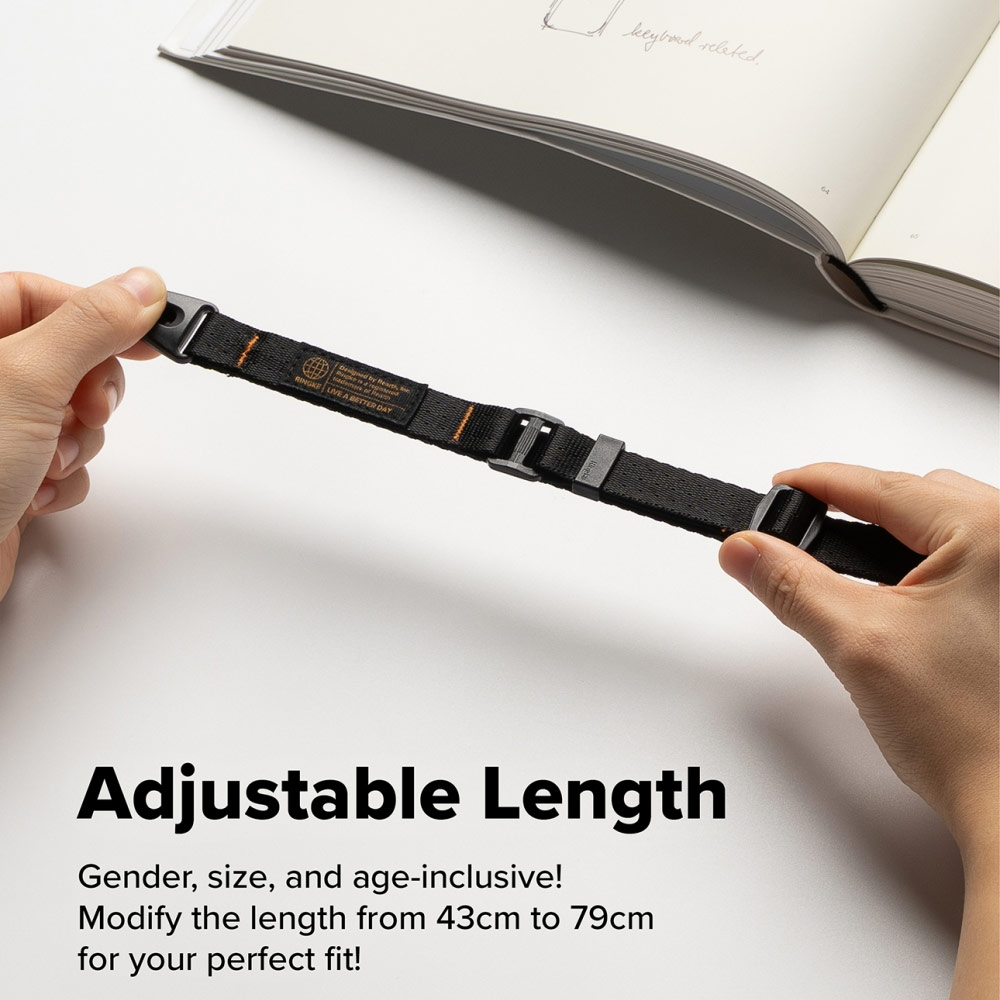 Picture of Ringke High density polyester Lanyard Strap Slim (Black)