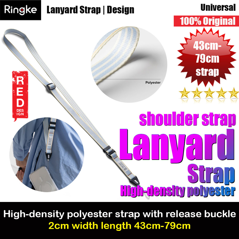 Picture of Ringke High density polyester Lanyard strap Shoulder Strap  for Perfect for daily use traveling hiking smartphone  Portable Handheld Fan Strap (Stripe Blue) Red Design- Red Design Cases, Red Design Covers, iPad Cases and a wide selection of Red Design Accessories in Malaysia, Sabah, Sarawak and Singapore 