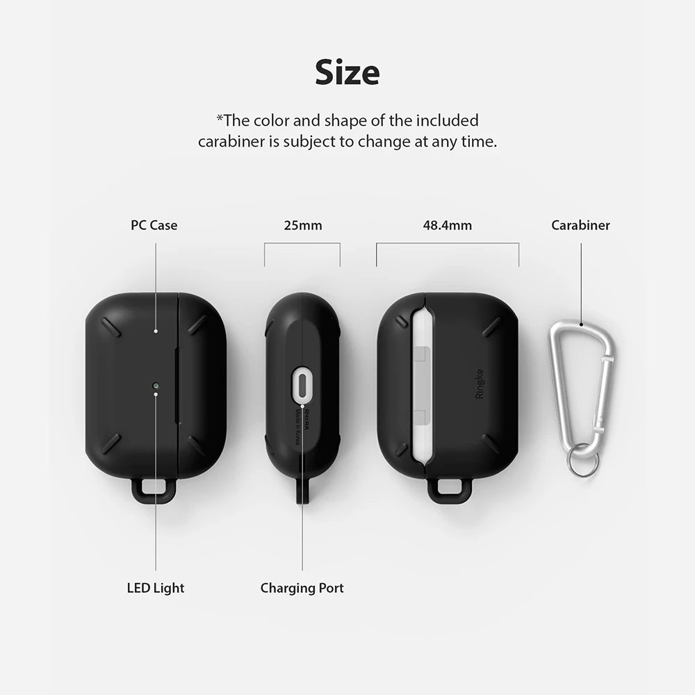 Picture of Apple Airpods Pro Case | Ringke Layered Durable Hard Case Protection Case for Airpods Pro (Black)