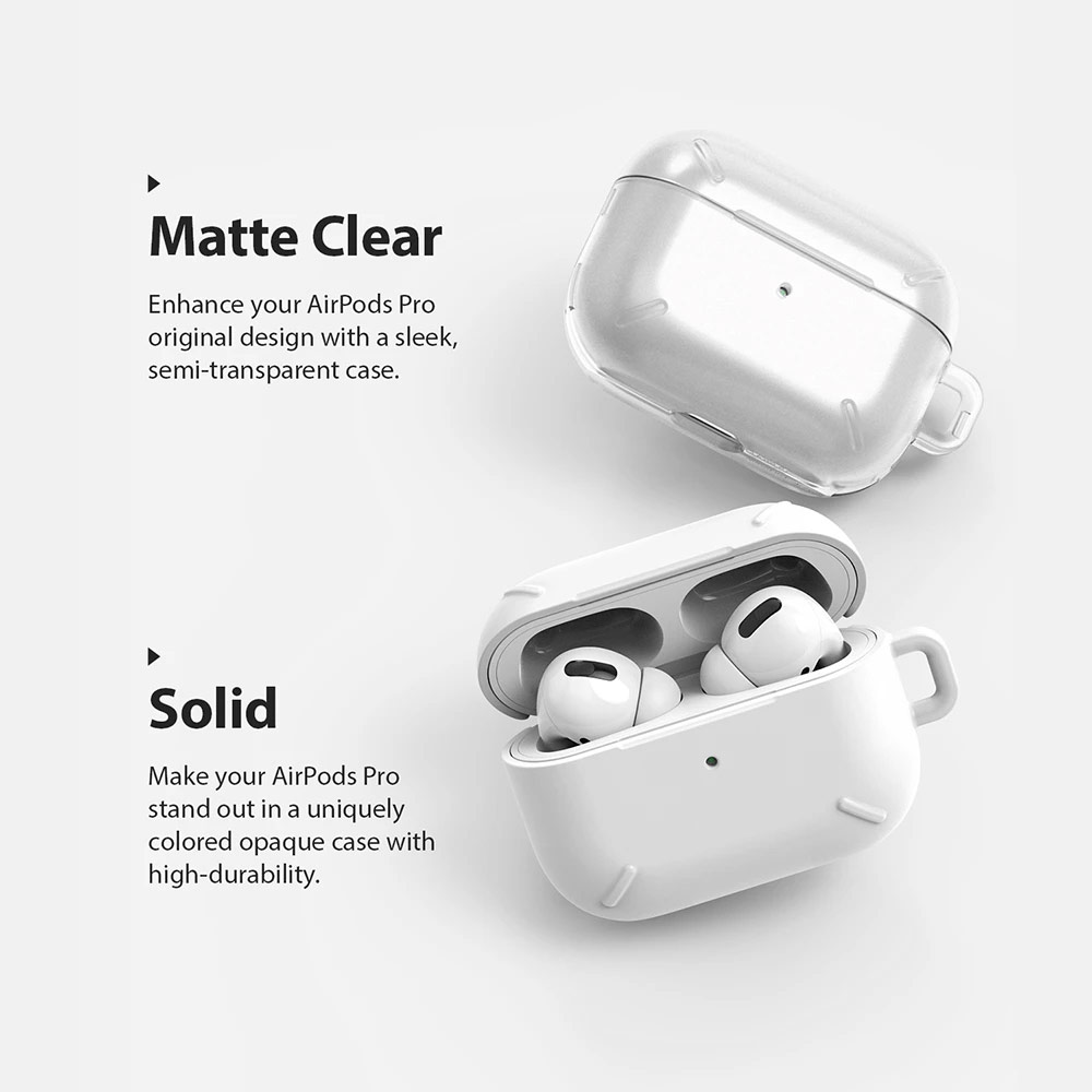 Picture of Apple Airpods Pro Case | Ringke Layered Durable Hard Case Protection Case for Airpods Pro (Matte Clear)