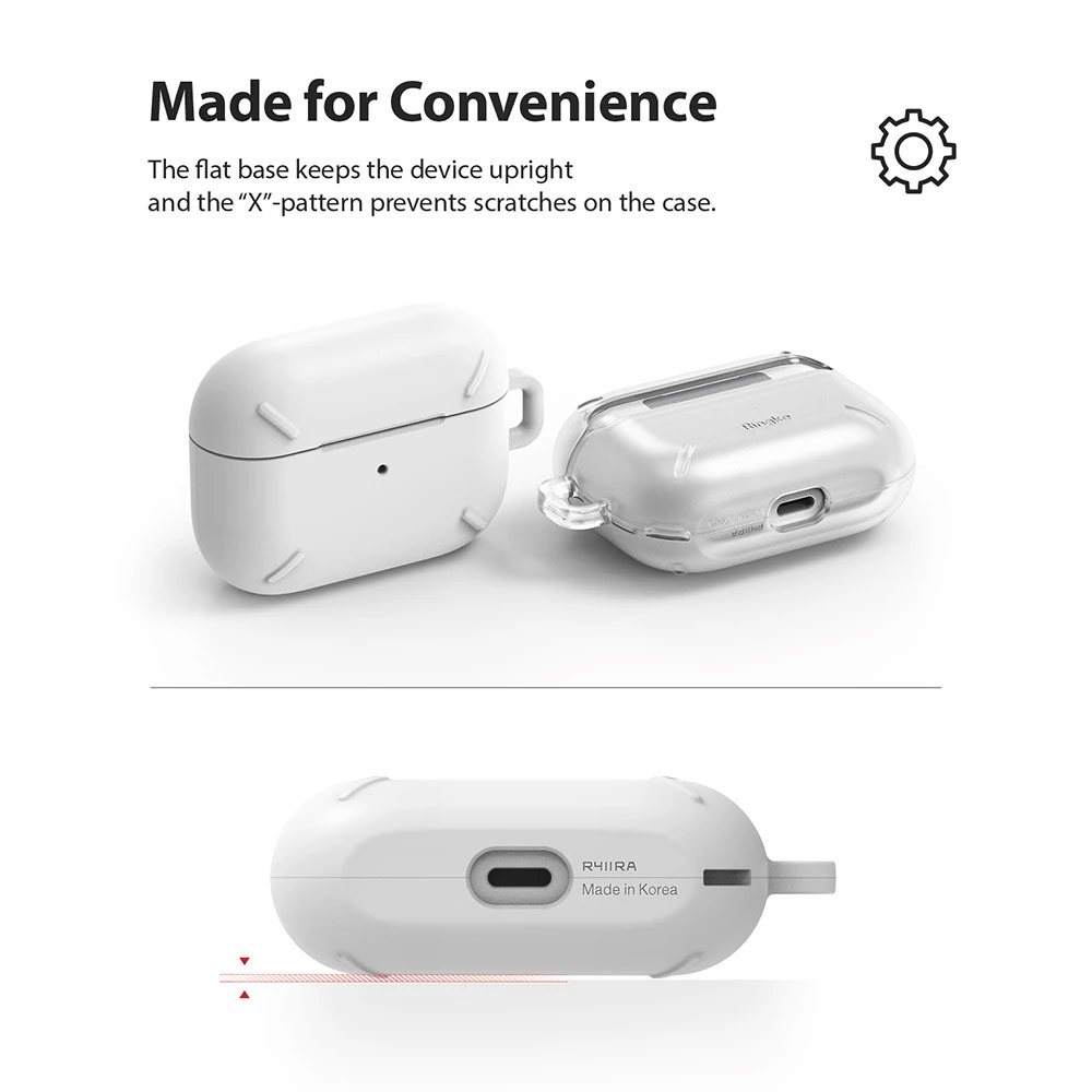 Picture of Apple Airpods Pro Case | Ringke Layered Durable Hard Case Protection Case for Airpods Pro (Matte Clear)