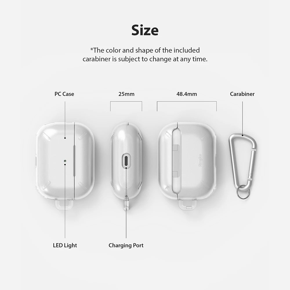 Picture of Apple Airpods Pro Case | Ringke Layered Durable Hard Case Protection Case for Airpods Pro (Matte Clear)