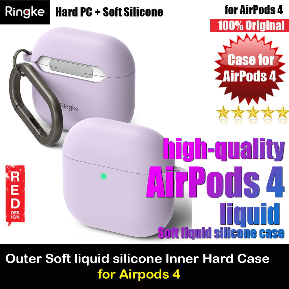 Picture of Ringke PC and Soft Liquid Silicone Protection Case for Airpods 4 (Light Purple) Apple Airpods 4- Apple Airpods 4 Cases, Apple Airpods 4 Covers, iPad Cases and a wide selection of Apple Airpods 4 Accessories in Malaysia, Sabah, Sarawak and Singapore 