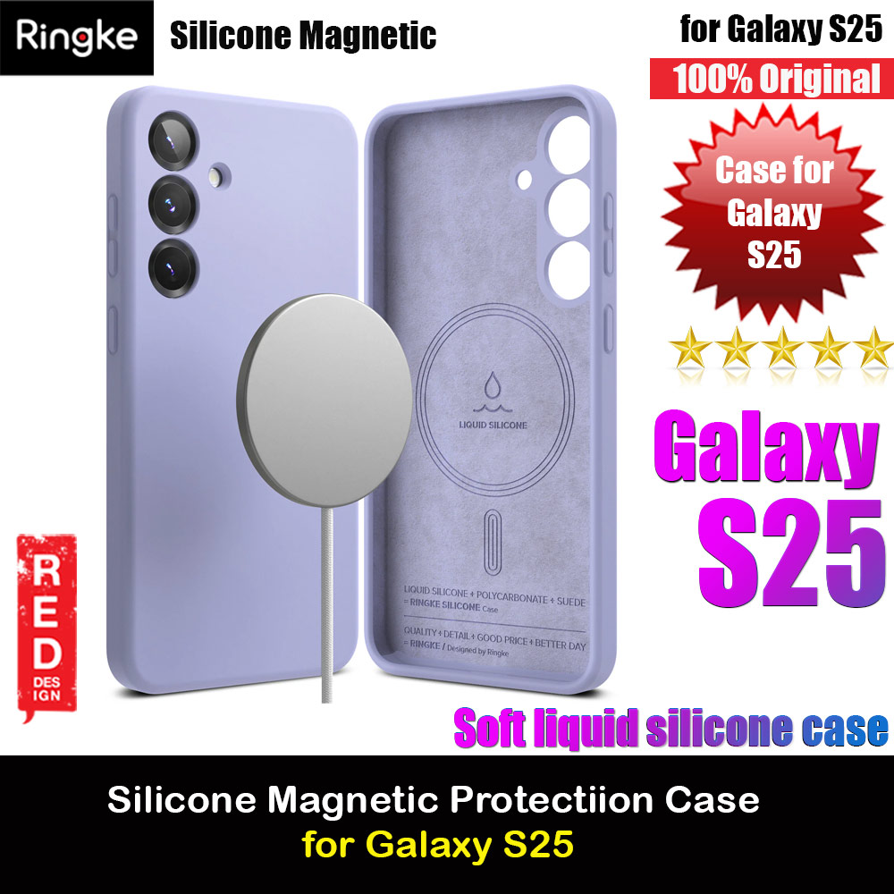 Picture of Ringke Soft Liquid Silicone Case with Magnetic Ring Protection Case for Samsung Galaxy S25 (Lavender) Samsung Galaxy S25- Samsung Galaxy S25 Cases, Samsung Galaxy S25 Covers, iPad Cases and a wide selection of Samsung Galaxy S25 Accessories in Malaysia, Sabah, Sarawak and Singapore 