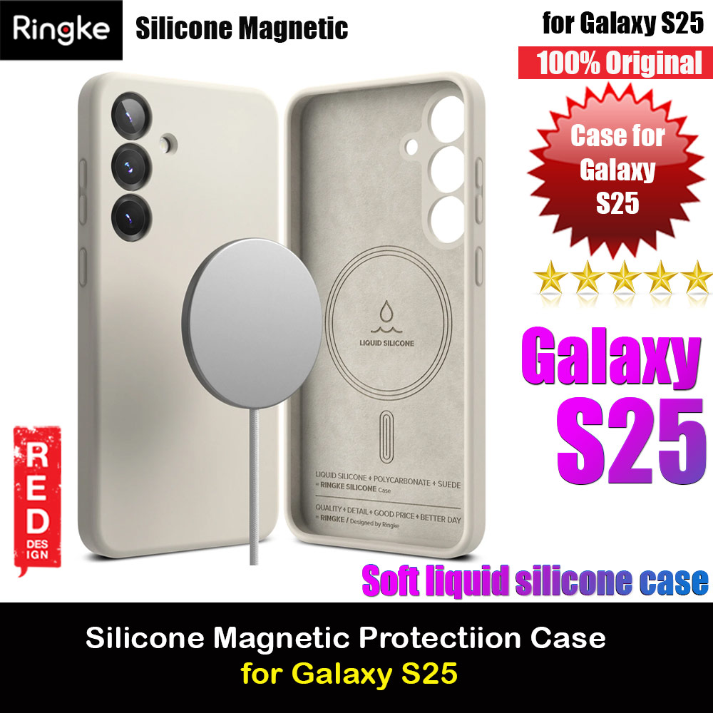 Picture of Ringke Soft Liquid Silicone Case with Magnetic Ring Protection Case for Samsung Galaxy S25 (Stone) Samsung Galaxy S25- Samsung Galaxy S25 Cases, Samsung Galaxy S25 Covers, iPad Cases and a wide selection of Samsung Galaxy S25 Accessories in Malaysia, Sabah, Sarawak and Singapore 