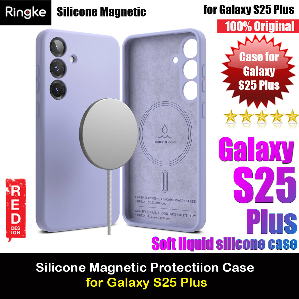 Picture of Ringke Soft Liquid Silicone Case with Magnetic Ring Protection Case for Samsung Galaxy S25 Plus (Lavender) Samsung Galaxy S25 Plus- Samsung Galaxy S25 Plus Cases, Samsung Galaxy S25 Plus Covers, iPad Cases and a wide selection of Samsung Galaxy S25 Plus Accessories in Malaysia, Sabah, Sarawak and Singapore 