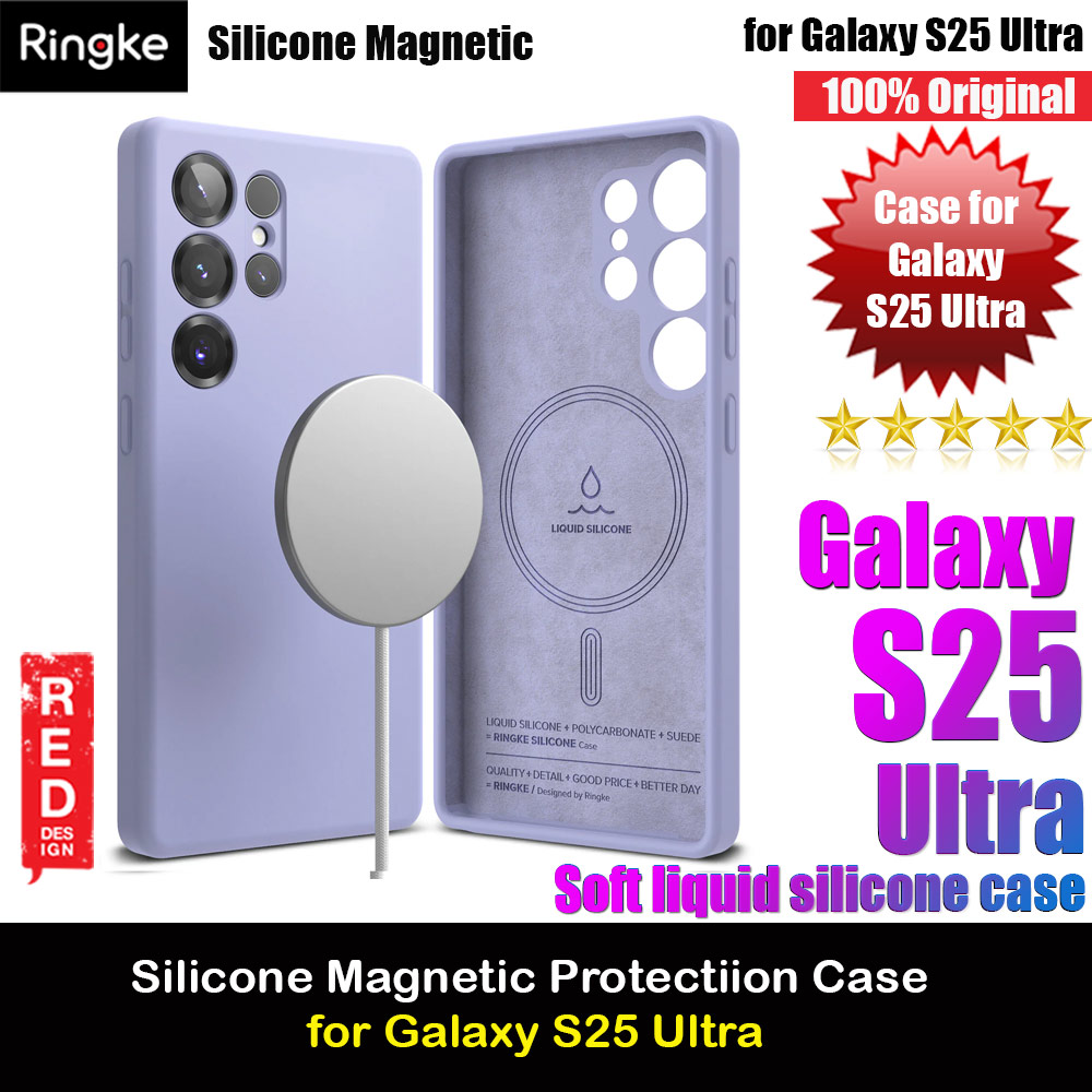 Picture of Ringke Soft Liquid Silicone Case with Magnetic Ring Protection Case for Samsung Galaxy S25 Ultra (Lavender) Samsung Galaxy S25 Ultra- Samsung Galaxy S25 Ultra Cases, Samsung Galaxy S25 Ultra Covers, iPad Cases and a wide selection of Samsung Galaxy S25 Ultra Accessories in Malaysia, Sabah, Sarawak and Singapore 