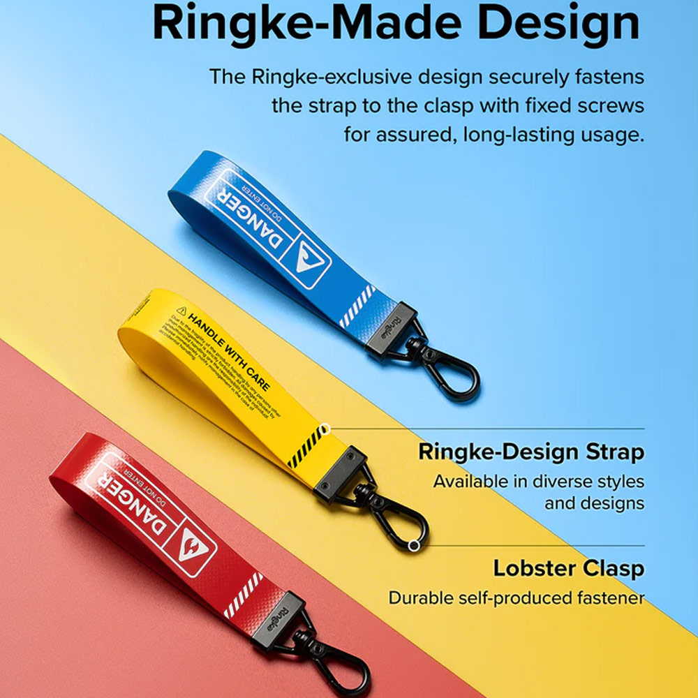 Picture of Ringke Key Ring Strap | Danger for keychain camera game console USB flash drives (Blue)