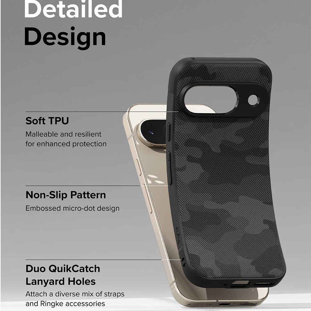 Picture of Google Pixel 9 Case | Ringke Onyx Drop Protection Case for Google Pixel 9 (Camo Black)