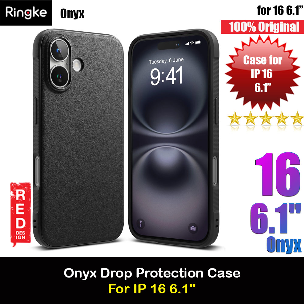 Picture of Ringke Onyx Tough Heavy Duty Slim Light Drop Protection Case for Apple iPhone 16 6.1 (Black) Apple iPhone 16 6.1- Apple iPhone 16 6.1 Cases, Apple iPhone 16 6.1 Covers, iPad Cases and a wide selection of Apple iPhone 16 6.1 Accessories in Malaysia, Sabah, Sarawak and Singapore 