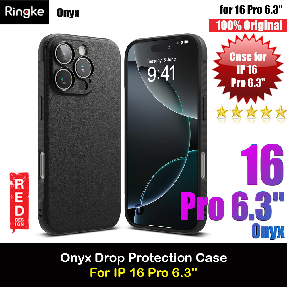 Picture of Ringke Onyx Tough Heavy Duty Slim Light Drop Protection Case for Apple iPhone 16 Pro 6.3 (Black) Apple iPhone 16 Pro 6.3- Apple iPhone 16 Pro 6.3 Cases, Apple iPhone 16 Pro 6.3 Covers, iPad Cases and a wide selection of Apple iPhone 16 Pro 6.3 Accessories in Malaysia, Sabah, Sarawak and Singapore 