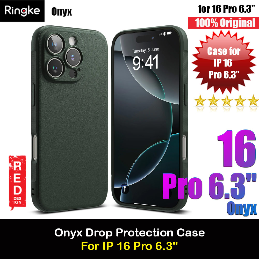 Picture of Ringke Onyx Tough Heavy Duty Slim Light Drop Protection Case for Apple iPhone 16 Pro 6.3 (Dark Green) Apple iPhone 16 Pro 6.3- Apple iPhone 16 Pro 6.3 Cases, Apple iPhone 16 Pro 6.3 Covers, iPad Cases and a wide selection of Apple iPhone 16 Pro 6.3 Accessories in Malaysia, Sabah, Sarawak and Singapore 