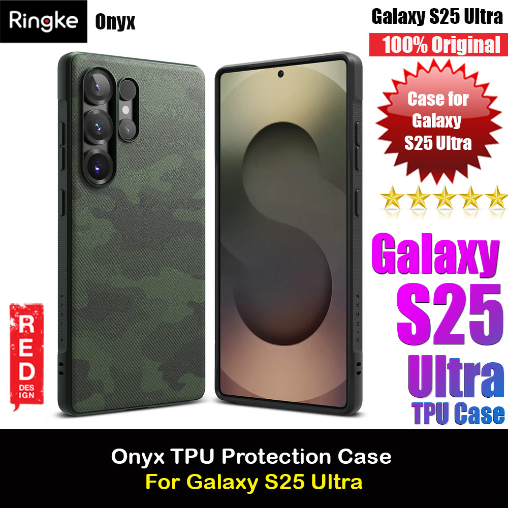 Picture of Ringke Onyx TPU Protection Case for Samsung Galaxy S25 Ultra (Camo Green) Samsung Galaxy S25 Ultra- Samsung Galaxy S25 Ultra Cases, Samsung Galaxy S25 Ultra Covers, iPad Cases and a wide selection of Samsung Galaxy S25 Ultra Accessories in Malaysia, Sabah, Sarawak and Singapore 