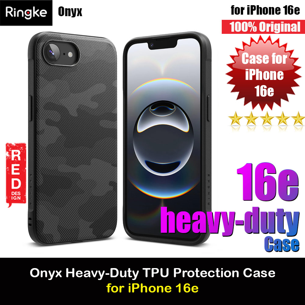 Picture of Ringke Onyx Heavy Duty TPU Drop Protection Case for iPhone 16e (Camo Black) Apple iPhone 16e- Apple iPhone 16e Cases, Apple iPhone 16e Covers, iPad Cases and a wide selection of Apple iPhone 16e Accessories in Malaysia, Sabah, Sarawak and Singapore 