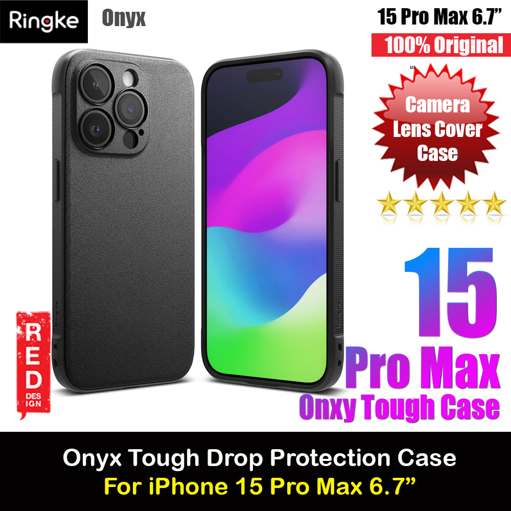 Picture of Ringke Onyx Tough Heavy Duty Slim Light Drop Protection Case for Apple iPhone 15 Pro Max 6.7 (Black) Apple iPhone 15 Pro Max 6.7- Apple iPhone 15 Pro Max 6.7 Cases, Apple iPhone 15 Pro Max 6.7 Covers, iPad Cases and a wide selection of Apple iPhone 15 Pro Max 6.7 Accessories in Malaysia, Sabah, Sarawak and Singapore 