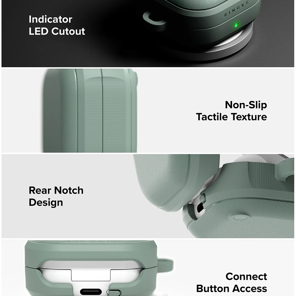 Picture of Samsung Galaxy Buds 4 Pro | 4 Case | Ringke Onyx Magnetic Rugged Impact Resistant Case for Samsung Galaxy Buds 4 Pro | 4 (Sage Green)