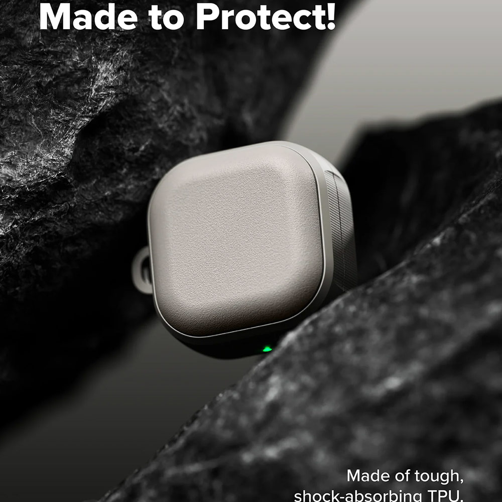 Picture of Samsung Galaxy Buds 4 Pro | 4 Case | Ringke Onyx Magnetic Rugged Impact Resistant Case for Samsung Galaxy Buds 4 Pro | 4 (Warm Gray)