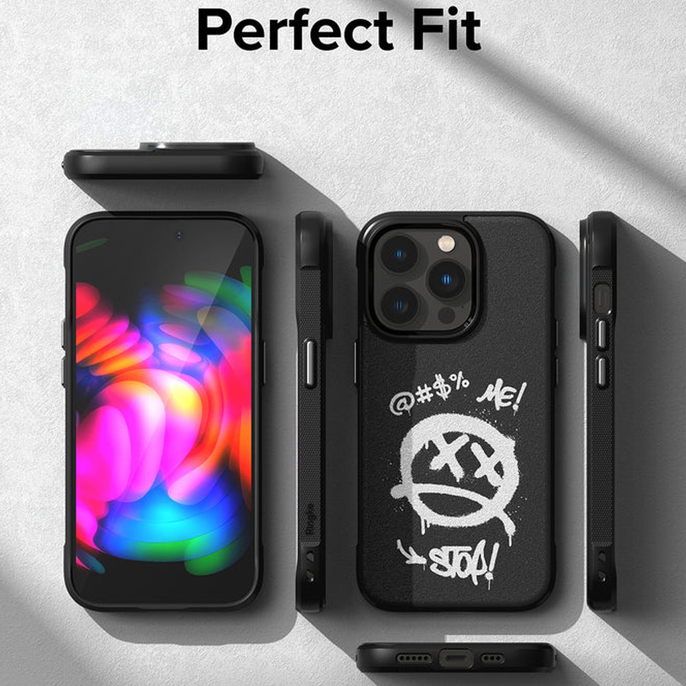 Picture of Apple iPhone 14 Pro 6.1 Case | Ringke Onyx Design Tough Heavy Duty Protection Case for Apple iPhone 14 Pro 6.1 (Grafitti)