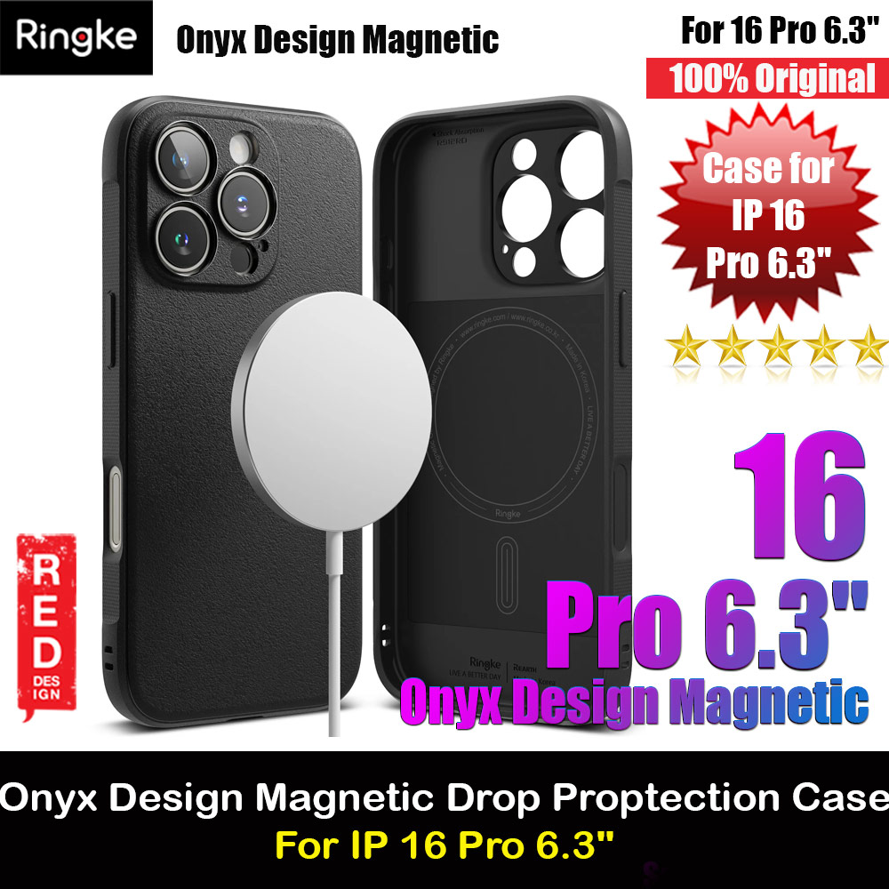 Picture of Ringke Onyx Magnetic Tough Heavy Duty Slim Light Drop Protection Case for Apple iPhone 16 Pro 6.3 (Black) Apple iPhone 16 Pro 6.3- Apple iPhone 16 Pro 6.3 Cases, Apple iPhone 16 Pro 6.3 Covers, iPad Cases and a wide selection of Apple iPhone 16 Pro 6.3 Accessories in Malaysia, Sabah, Sarawak and Singapore 