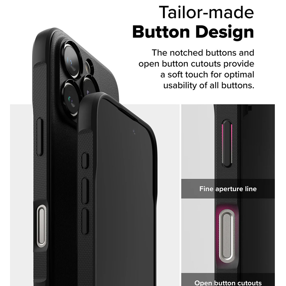 Picture of Apple iPhone 16 Pro 6.3 Case | Ringke Onyx Magnetic Tough Heavy Duty Slim Light Drop Protection Case for Apple iPhone 16 Pro 6.3 (Black)