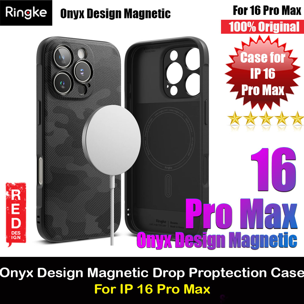 Picture of Ringke Onyx Magnetic Tough Heavy Duty Slim Light Drop Protection Case for Apple iPhone 16 Pro Max 6.9 (Camo Black) Apple iPhone 16 Pro Max 6.9- Apple iPhone 16 Pro Max 6.9 Cases, Apple iPhone 16 Pro Max 6.9 Covers, iPad Cases and a wide selection of Apple iPhone 16 Pro Max 6.9 Accessories in Malaysia, Sabah, Sarawak and Singapore 