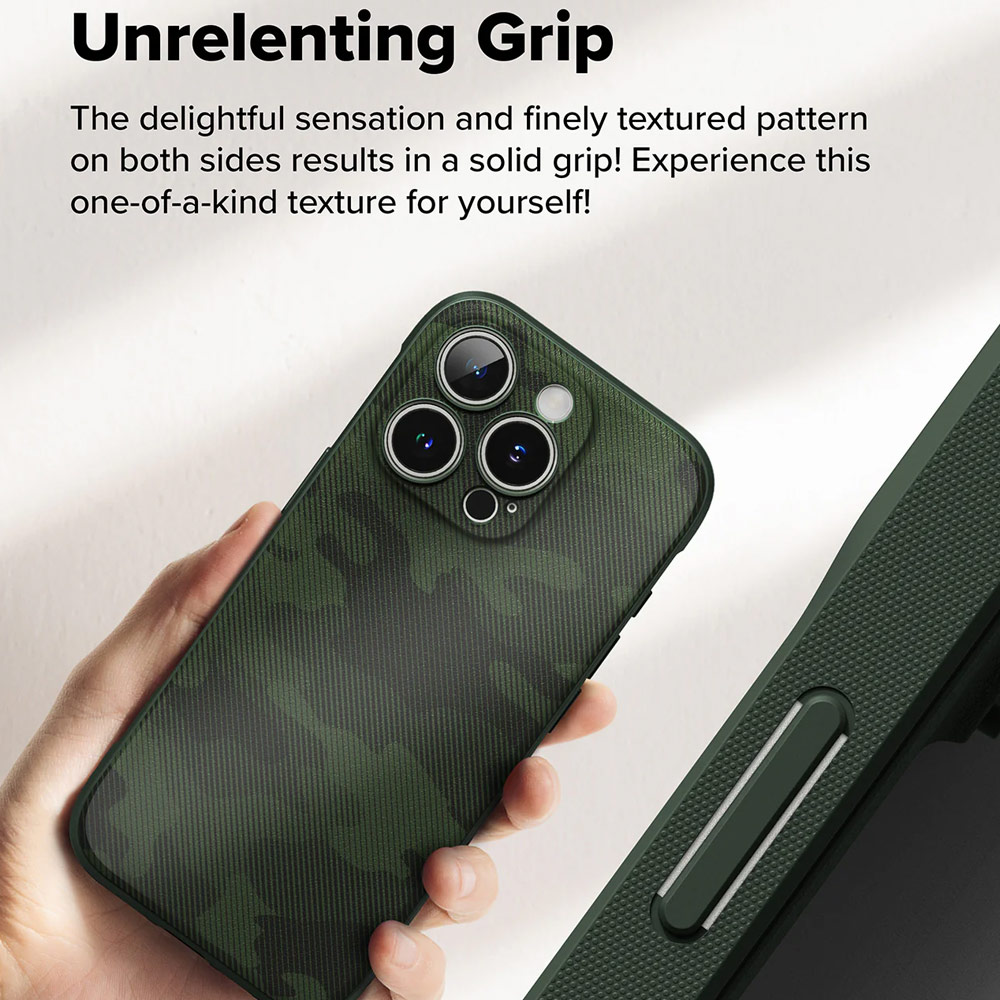 Picture of Apple iPhone 16 Pro Max 6.9 Case | Ringke Onyx Design Tough Heavy Duty Slim Light Drop Protection Case for Apple iPhone 16 Pro Max 6.9 (Camo Green)