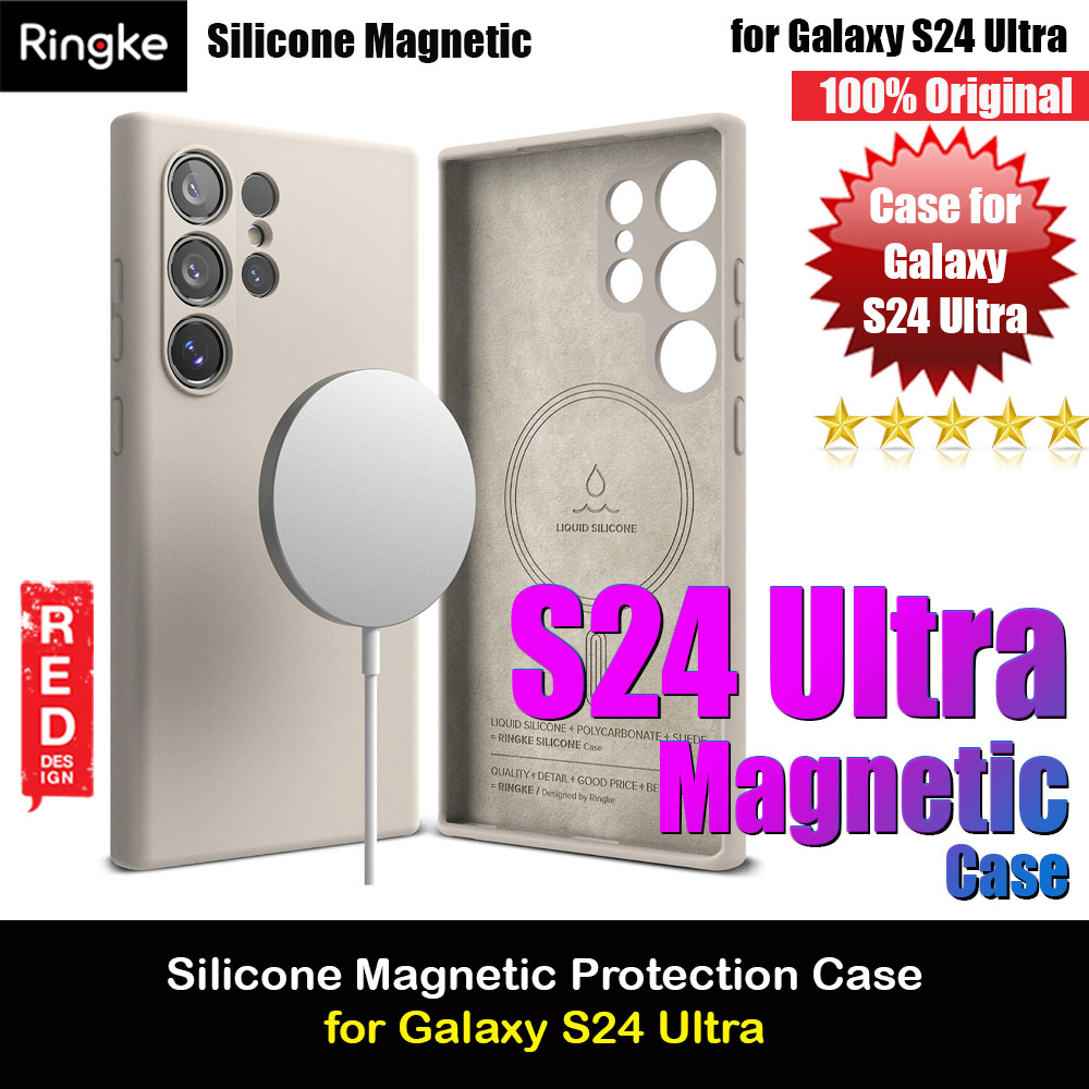 Picture of Ringke Soft Liquid Silicone Case with Magnetic Ring Protection Case for Samsung Galaxy S24 Ultra (Stone) Samsung Galaxy S24 Ultra- Samsung Galaxy S24 Ultra Cases, Samsung Galaxy S24 Ultra Covers, iPad Cases and a wide selection of Samsung Galaxy S24 Ultra Accessories in Malaysia, Sabah, Sarawak and Singapore 