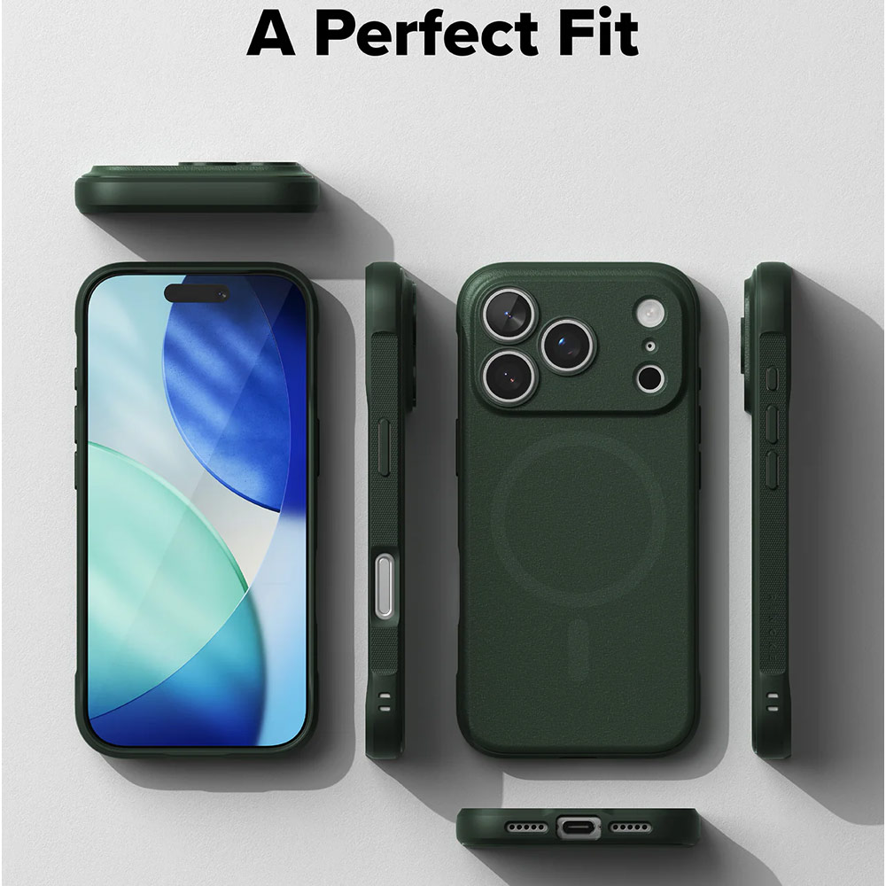 Picture of Apple iPhone 17 Pro Max 6.9 Case | Ringke Onyx Magnetic TPU Anti Finger Print Anti Slip Drop Protection Case for iPhone 17 Pro Max 6.9 (Dark Green)