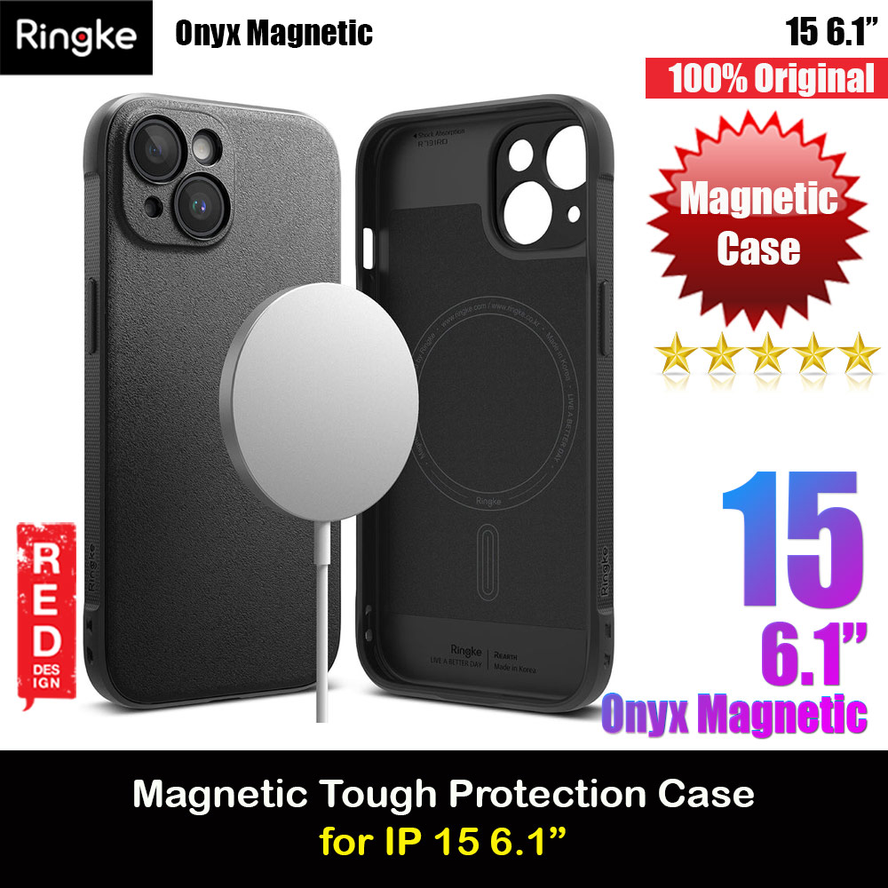 Picture of Ringke Onyx Magnetic Tough Heavy Duty Slim Light Drop Protection Case for iPhone 15 6.1 (Black) Apple iPhone 15 6.1- Apple iPhone 15 6.1 Cases, Apple iPhone 15 6.1 Covers, iPad Cases and a wide selection of Apple iPhone 15 6.1 Accessories in Malaysia, Sabah, Sarawak and Singapore 