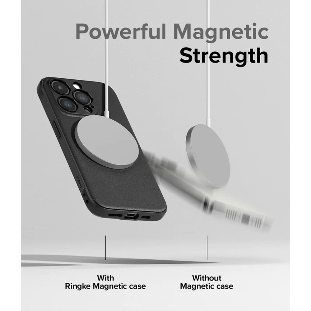 Picture of Apple iPhone 15 Pro 6.1 Case | Ringke Onyx Magnetic Tough Heavy Duty Slim Light Drop Protection Case for iPhone 15 Pro 6.1 (Black)