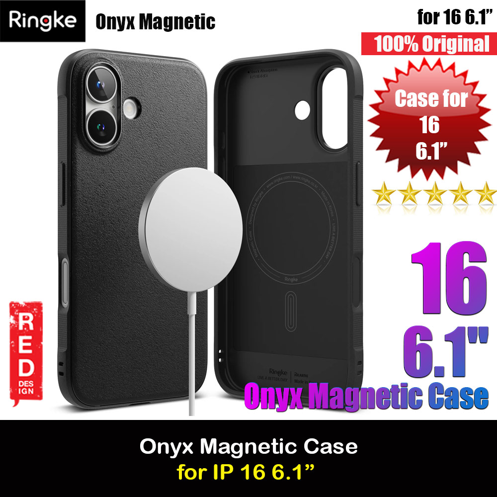 Picture of Ringke Onyx Magnetic Tough Heavy Duty Slim Light Drop Protection Case for Apple iPhone 16 6.1 (Black) Apple iPhone 16 6.1- Apple iPhone 16 6.1 Cases, Apple iPhone 16 6.1 Covers, iPad Cases and a wide selection of Apple iPhone 16 6.1 Accessories in Malaysia, Sabah, Sarawak and Singapore 