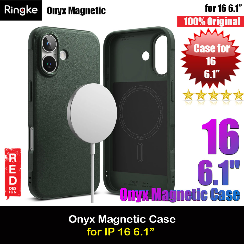 Picture of Ringke Onyx Magnetic Tough Heavy Duty Slim Light Drop Protection Case for Apple iPhone 16 6.1 (Dark Green) Apple iPhone 16 6.1- Apple iPhone 16 6.1 Cases, Apple iPhone 16 6.1 Covers, iPad Cases and a wide selection of Apple iPhone 16 6.1 Accessories in Malaysia, Sabah, Sarawak and Singapore 