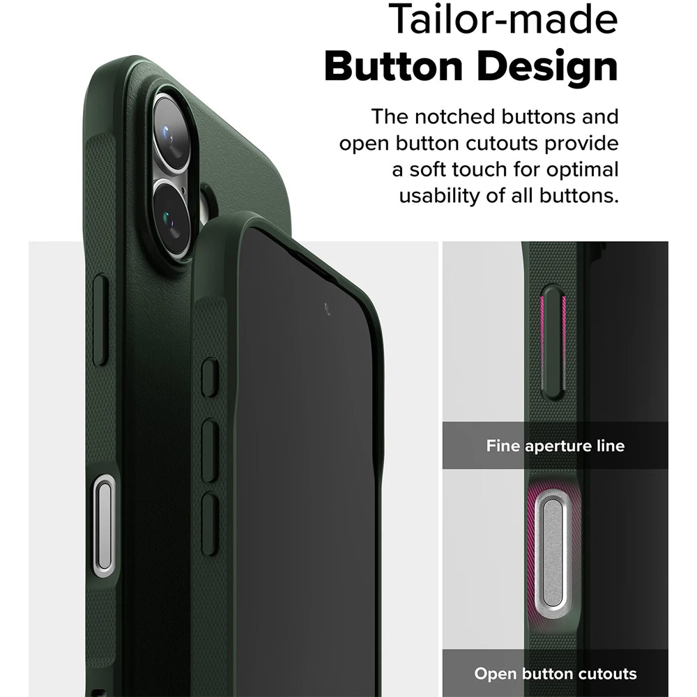 Picture of Apple iPhone 16 Plus 6.7 Case | Ringke Onyx Magnetic Tough Heavy Duty Slim Light Drop Protection Case for Apple iPhone 16 Plus 6.7 (Dark Green)