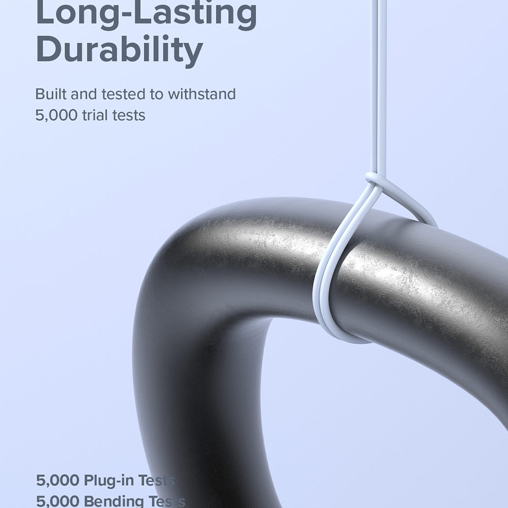 Picture of Ringke Pastel TPE Durable Cable with Cable Tie Organizer 20W Fast Charge USB C to Lightning (Blue 200cm)