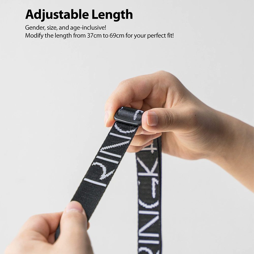 Picture of Ringke Lanyard Strap for phone case keychain camera game console USB flash drives (Lettering Black)
