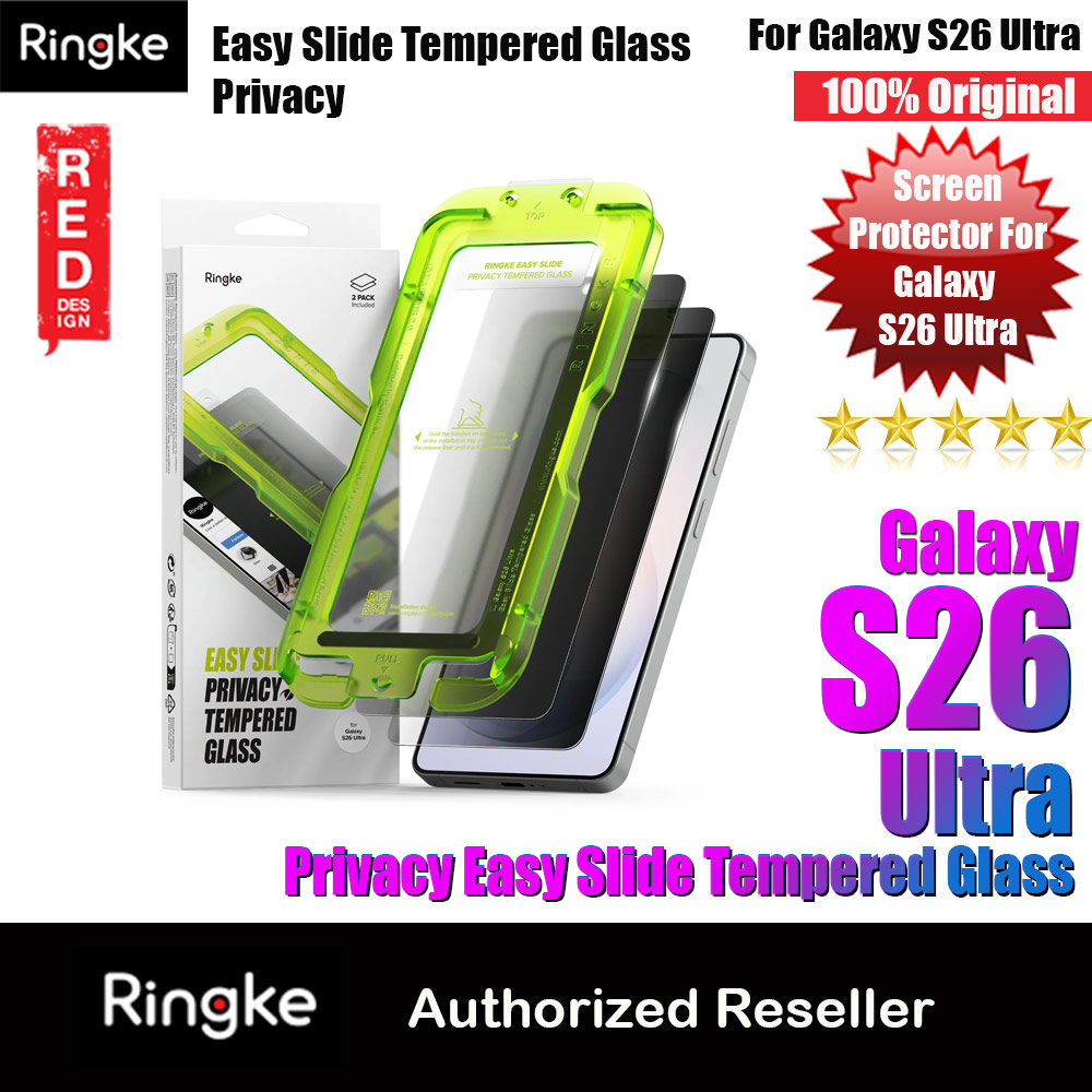 Picture of Ringke Easy Slide Tempered Glass Screen Protector for Samsung Galaxy S26 Ultra (Privacy Anti Peep) 2pcs Samsung Galaxy S26 Ultra- Samsung Galaxy S26 Ultra Cases, Samsung Galaxy S26 Ultra Covers, iPad Cases and a wide selection of Samsung Galaxy S26 Ultra Accessories in Malaysia, Sabah, Sarawak and Singapore 