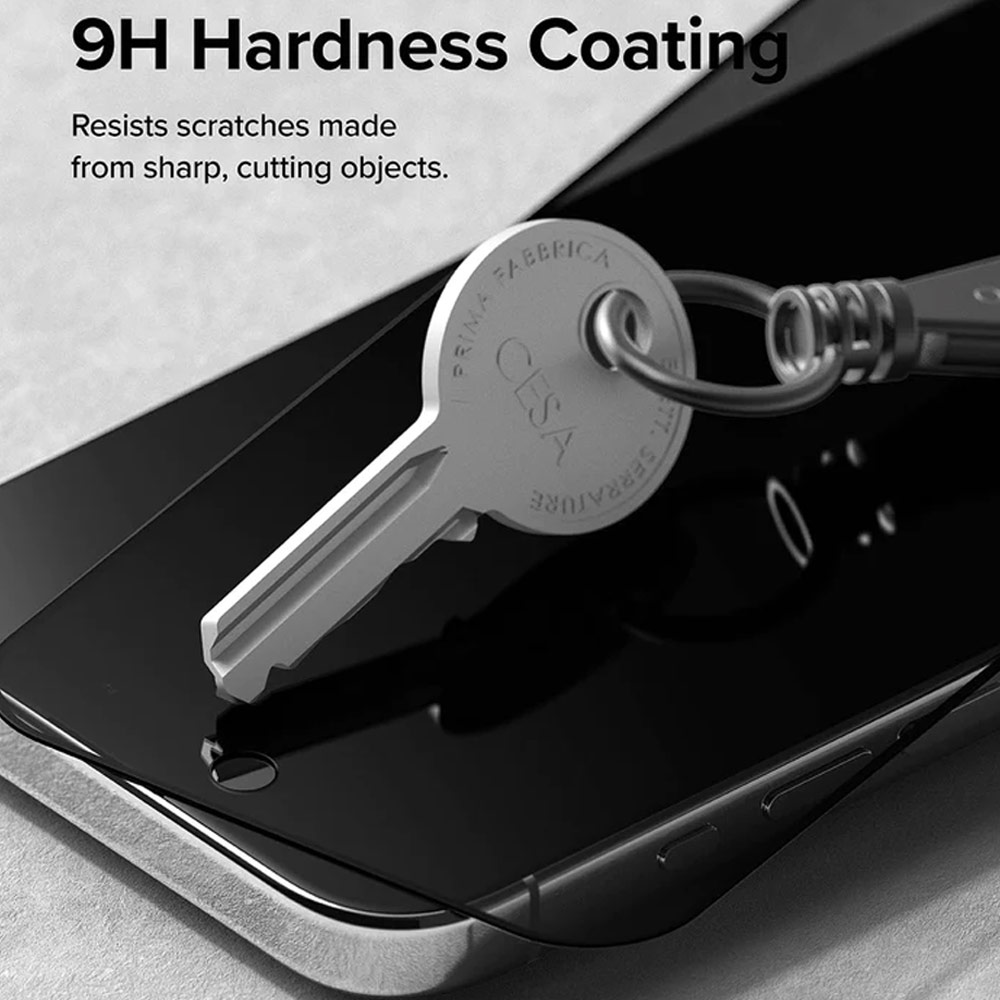 Picture of Apple iPhone 15 Pro 6.1 Screen Protector | Ringke Tempered Glass Full Cover Glass Screen Protector with Installation Jig Helper for iPhone 15 Pro 6.1 (Privacy Anti View Peep Spy Black)