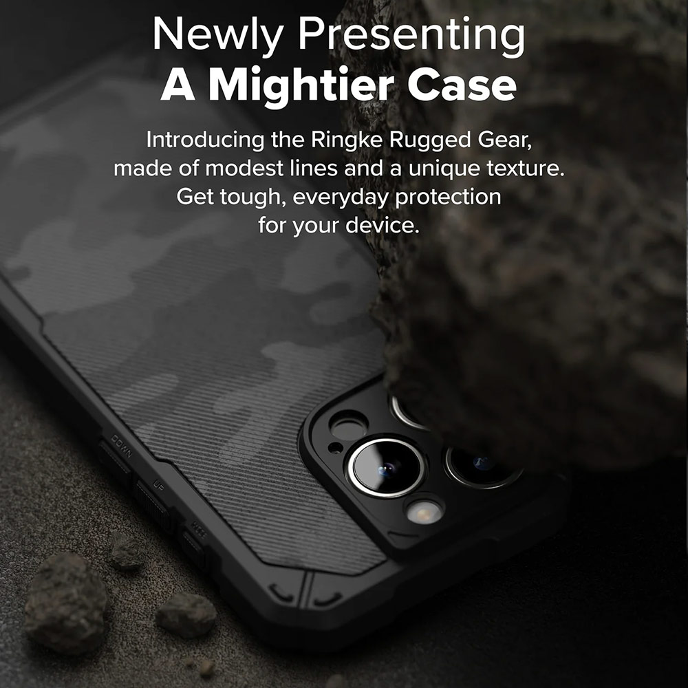 Picture of Apple iPhone 16 Pro 6.3 Case | Ringke Rugged Gear Magnetic Charging Compatible Drop Protection Case for Apple iPhone 16 Pro 6.3 (Camo Black)