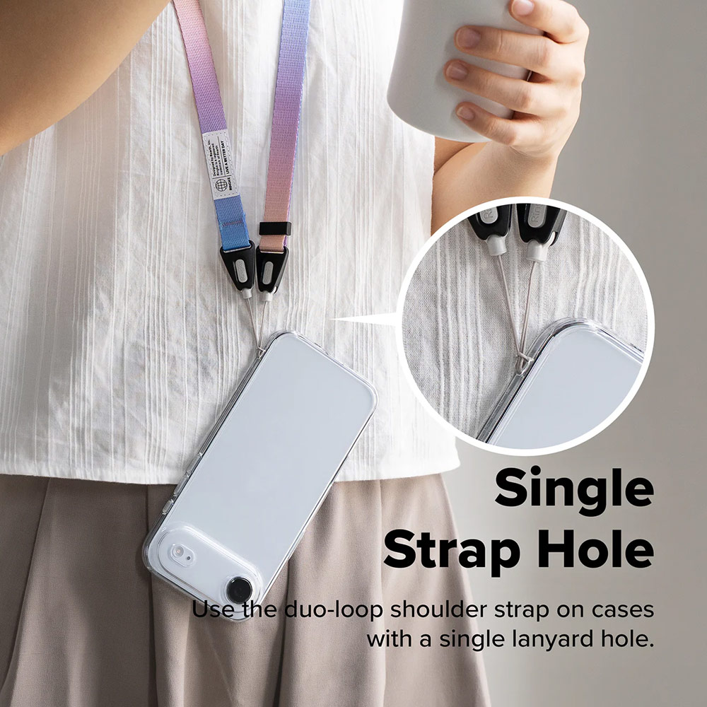 Picture of Ringke High density polyester Slim Shoulder Strap for Perfect for daily use traveling hiking smartphone Portable Handheld Fan Strap (Aurora)