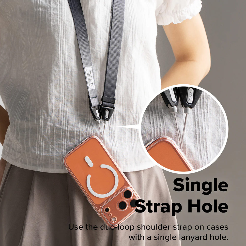 Picture of Ringke High density polyester Shoulder Strap for Perfect for daily use traveling hiking smartphone Portable Handheld Fan Strap (Graphite)