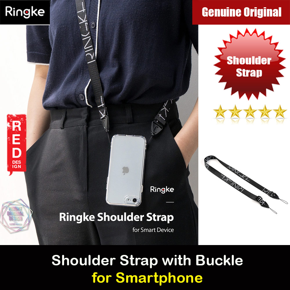 Picture of Ringke Shoulder Strap Smartphone Case Strap Camera Strap Airpods Pro Airpods 3 Strap with Buckle (Lettering Black) Red Design- Red Design Cases, Red Design Covers, iPad Cases and a wide selection of Red Design Accessories in Malaysia, Sabah, Sarawak and Singapore 