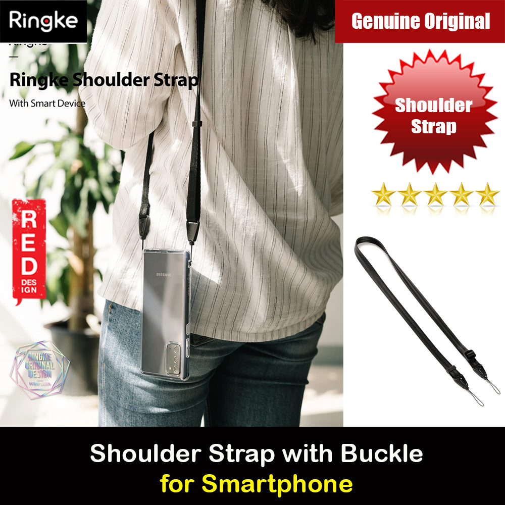 Picture of Ringke Shoulder Strap Smartphone Case Strap Camera Strap Airpods Pro Airpods 3 Strap with Buckle (Black) Red Design- Red Design Cases, Red Design Covers, iPad Cases and a wide selection of Red Design Accessories in Malaysia, Sabah, Sarawak and Singapore 