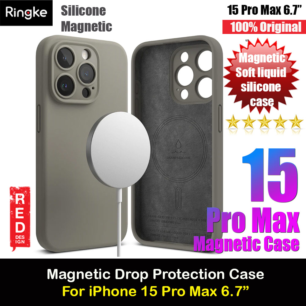 Picture of Ringke Silicone Magnetic Drop Protection Case for Apple iPhone 15 Pro Max 6.7 (Gray) Apple iPhone 15 Pro Max 6.7- Apple iPhone 15 Pro Max 6.7 Cases, Apple iPhone 15 Pro Max 6.7 Covers, iPad Cases and a wide selection of Apple iPhone 15 Pro Max 6.7 Accessories in Malaysia, Sabah, Sarawak and Singapore 