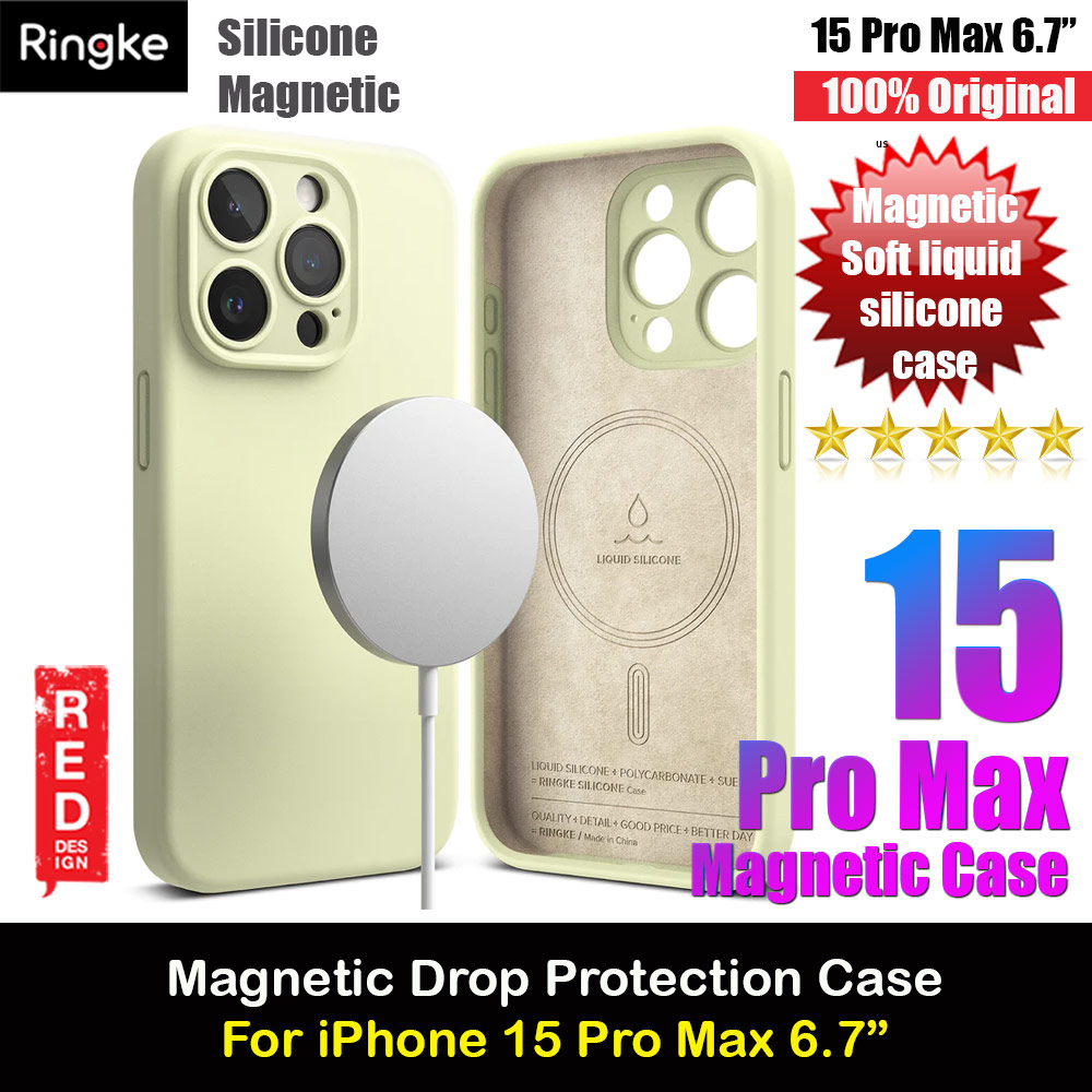 Picture of Ringke Silicone Magnetic Drop Protection Case for Apple iPhone 15 Pro Max 6.7 (Sunny Lime) Apple iPhone 15 Pro Max 6.7- Apple iPhone 15 Pro Max 6.7 Cases, Apple iPhone 15 Pro Max 6.7 Covers, iPad Cases and a wide selection of Apple iPhone 15 Pro Max 6.7 Accessories in Malaysia, Sabah, Sarawak and Singapore 
