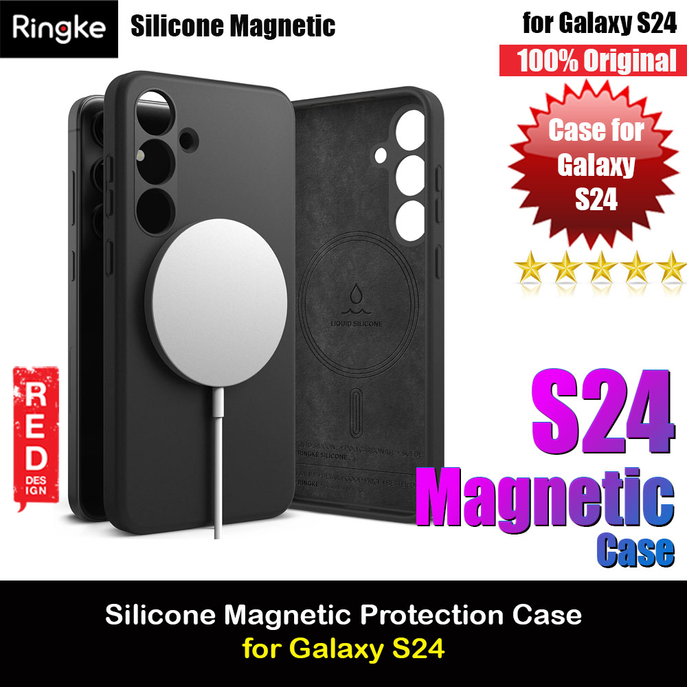 Picture of Ringke Soft Liquid Silicone Case with Magnetic Ring Protection Case for Samsung Galaxy S24 (Black) Samsung Galaxy S24- Samsung Galaxy S24 Cases, Samsung Galaxy S24 Covers, iPad Cases and a wide selection of Samsung Galaxy S24 Accessories in Malaysia, Sabah, Sarawak and Singapore 