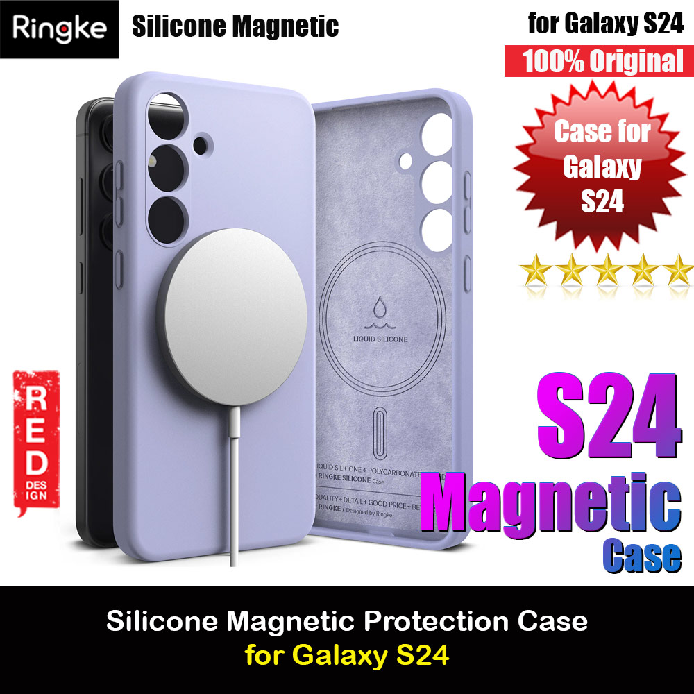 Picture of Ringke Soft Liquid Silicone Case with Magnetic Ring Protection Case for Samsung Galaxy S24 (Lavender) Samsung Galaxy S24- Samsung Galaxy S24 Cases, Samsung Galaxy S24 Covers, iPad Cases and a wide selection of Samsung Galaxy S24 Accessories in Malaysia, Sabah, Sarawak and Singapore 