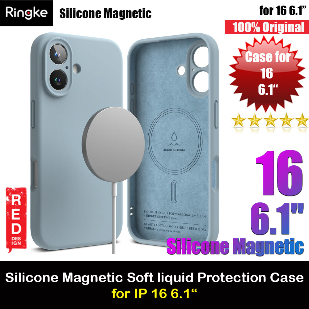 Picture of Ringke Silicone Magnetic Drop Protection Case for iPhone 16 6.1 (Blue) Apple iPhone 16 6.1- Apple iPhone 16 6.1 Cases, Apple iPhone 16 6.1 Covers, iPad Cases and a wide selection of Apple iPhone 16 6.1 Accessories in Malaysia, Sabah, Sarawak and Singapore 