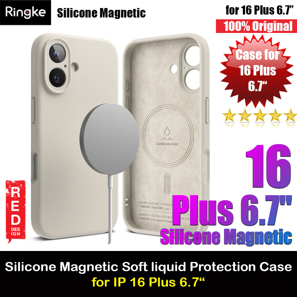 Picture of Ringke Silicone Magnetic Drop Protection Case for iPhone 16 Plus 6.7 (Stone) Apple iPhone 16 Plus 6.7- Apple iPhone 16 Plus 6.7 Cases, Apple iPhone 16 Plus 6.7 Covers, iPad Cases and a wide selection of Apple iPhone 16 Plus 6.7 Accessories in Malaysia, Sabah, Sarawak and Singapore 