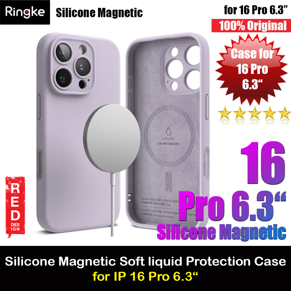 Picture of Ringke Silicone Magnetic Drop Protection Case for iPhone 16 Pro 6.3 (Light Purple) Apple iPhone 16 Pro 6.3- Apple iPhone 16 Pro 6.3 Cases, Apple iPhone 16 Pro 6.3 Covers, iPad Cases and a wide selection of Apple iPhone 16 Pro 6.3 Accessories in Malaysia, Sabah, Sarawak and Singapore 